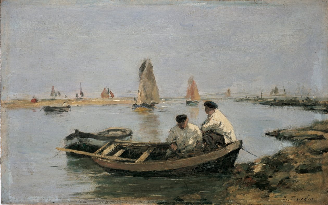 El estuario, mediados del siglo XIX de Eugene Louis Boudin