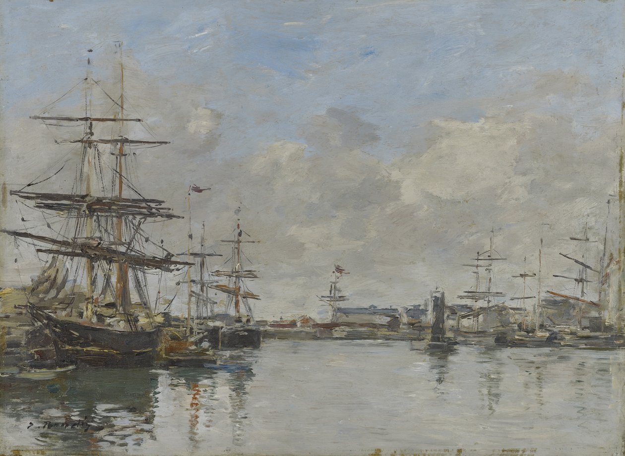 El Puerto de Le Havre, c.1885-90 de Eugene Louis Boudin