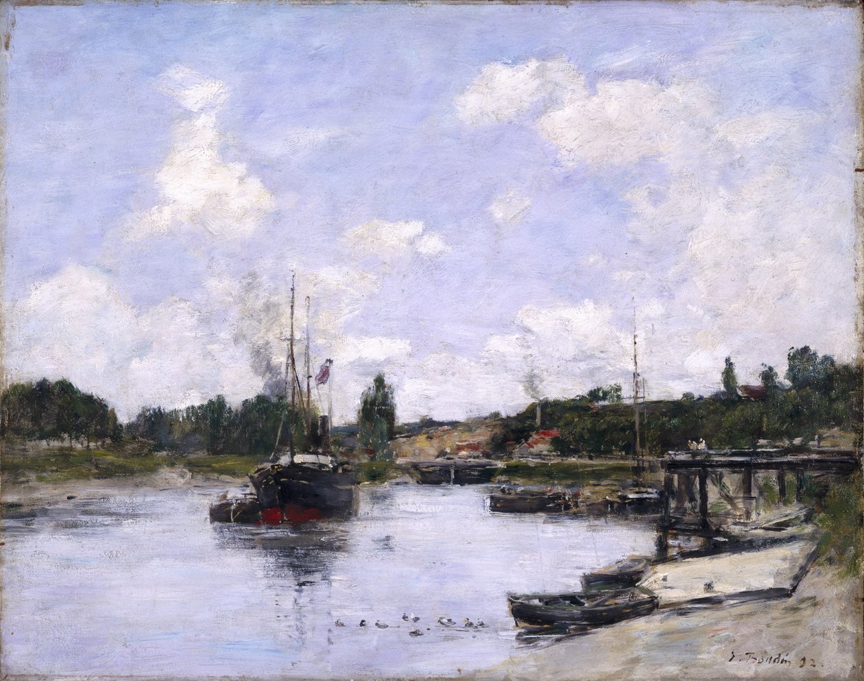 El puerto, Saint-Valery-sur-Somme, 1892 de Eugene Louis Boudin