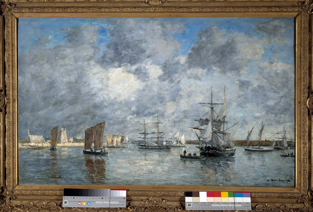 El Puerto de Carnaret Pintura de Eugene Louis Boudin (1824-1898). 1872. Dim. 0.55 x 0.89 m. París, Museo de Orsay de Eugene Louis Boudin