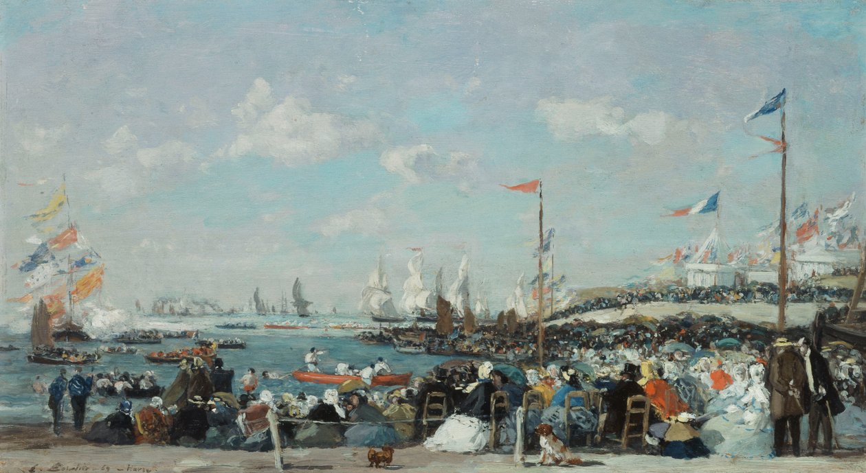 La Regata en Le Havre, 1869 de Eugene Louis Boudin