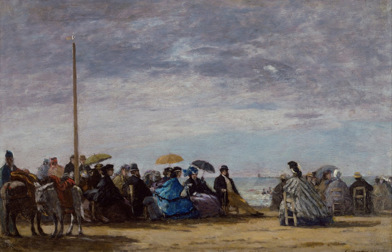 La playa, 1864 de Eugene Louis Boudin