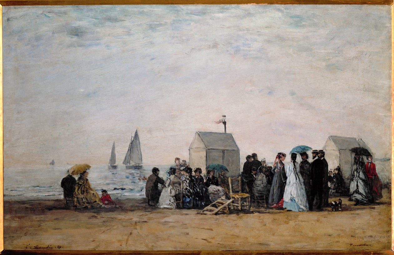La playa de Trouville de Eugene Louis Boudin