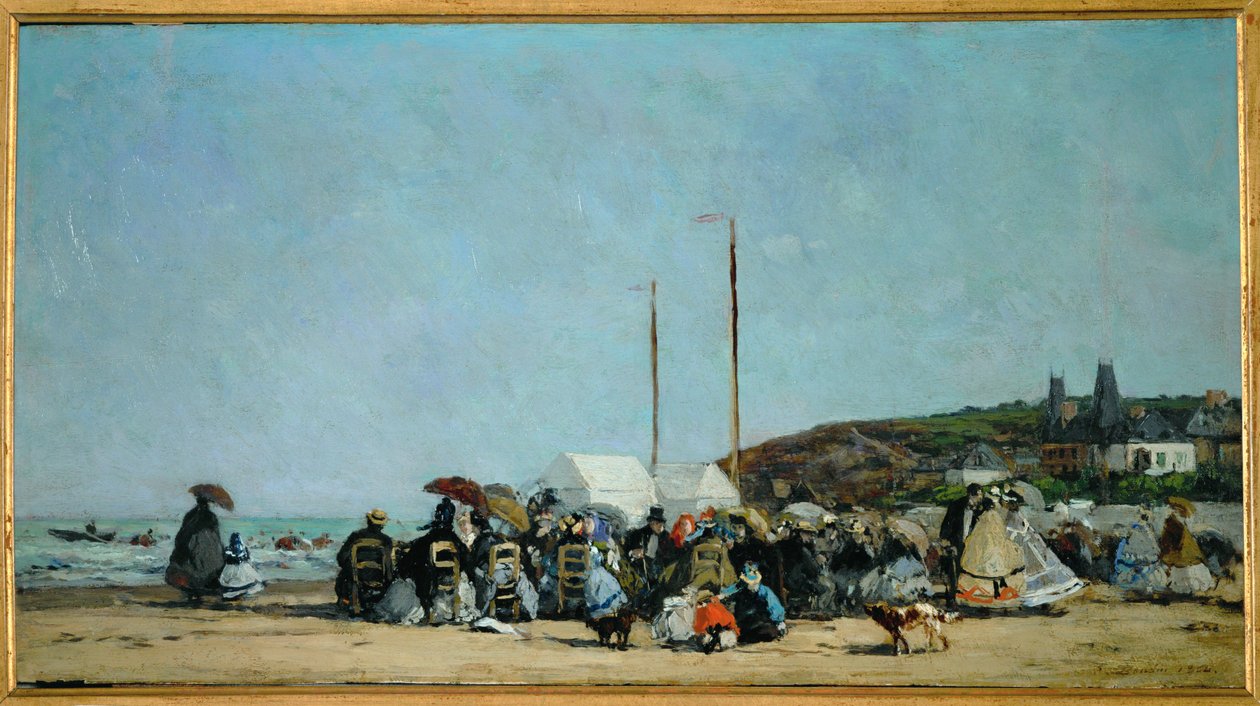 La playa de Trouville de Eugene Louis Boudin