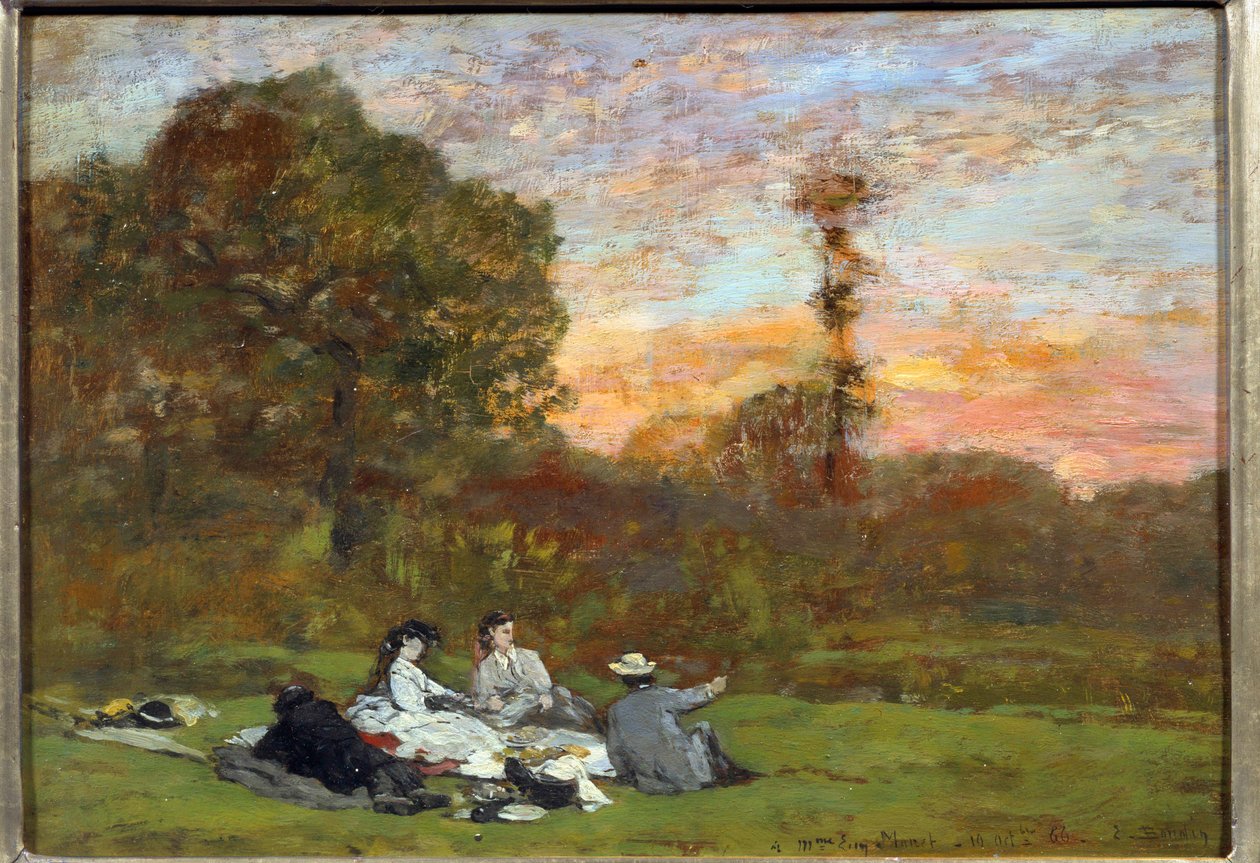 El desayuno sobre la hierba de Eugene Louis Boudin