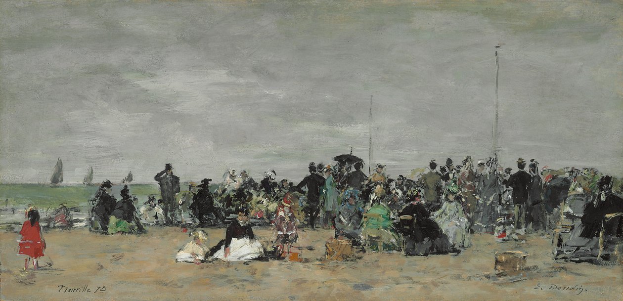 Playa de Trouville, 1874 de Eugene Louis Boudin