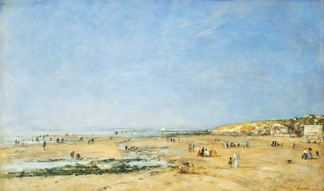 Trouville, vista general de la playa de Eugene Louis Boudin