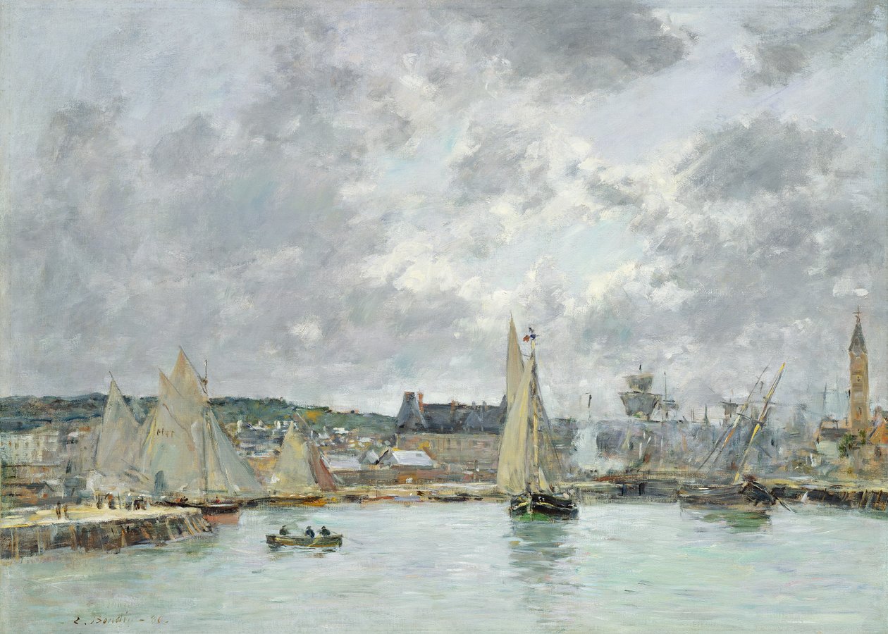 Puerto de Trouville, 1880 de Eugene Louis Boudin
