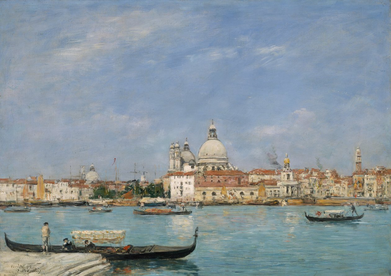 Venecia, Santa Maria della Salute desde San Giorgio de Eugene Louis Boudin