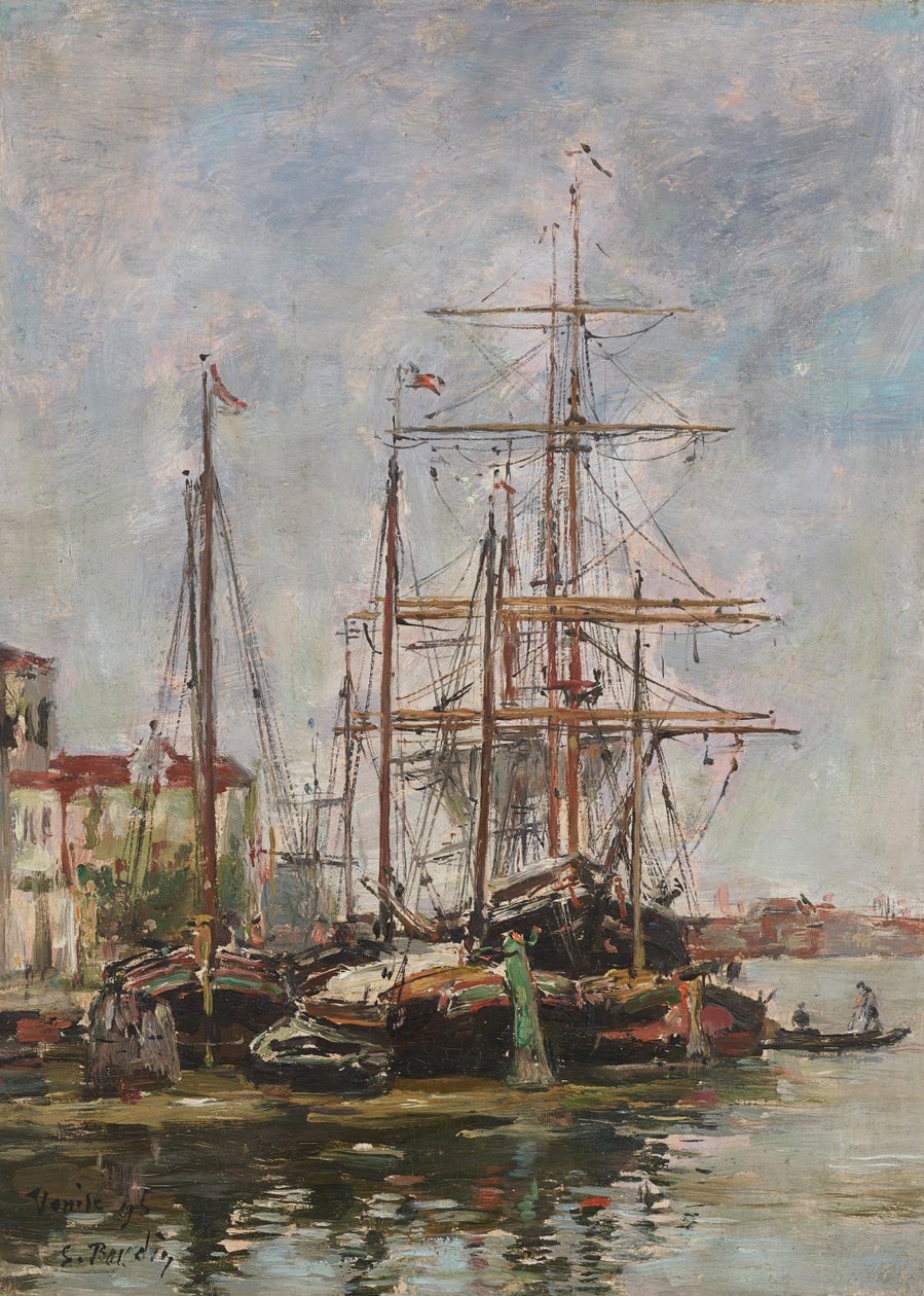 Venecia, el muelle de la aduana de Eugene Louis Boudin