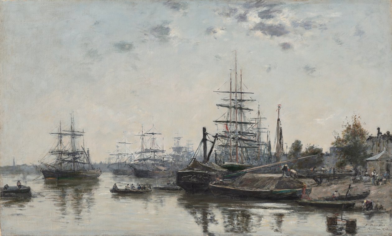 Vista de Burdeos, desde el Quai des Chartrons de Eugene Louis Boudin