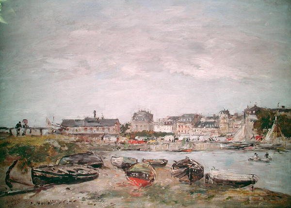 Vista del puerto, Trouville de Eugene Louis Boudin