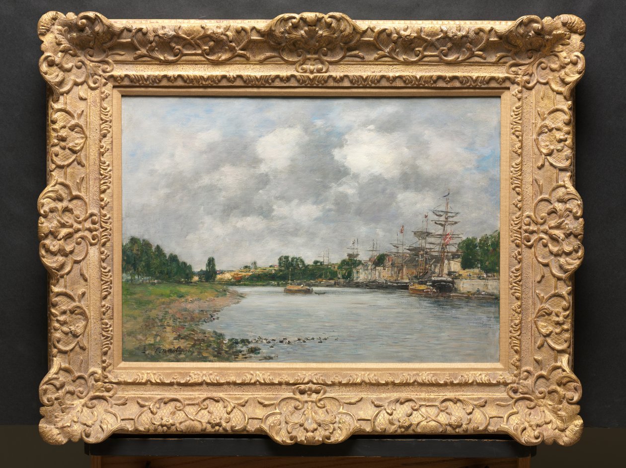 Vista del puerto de Saint-Valéry-sur-Somme de Eugene Louis Boudin