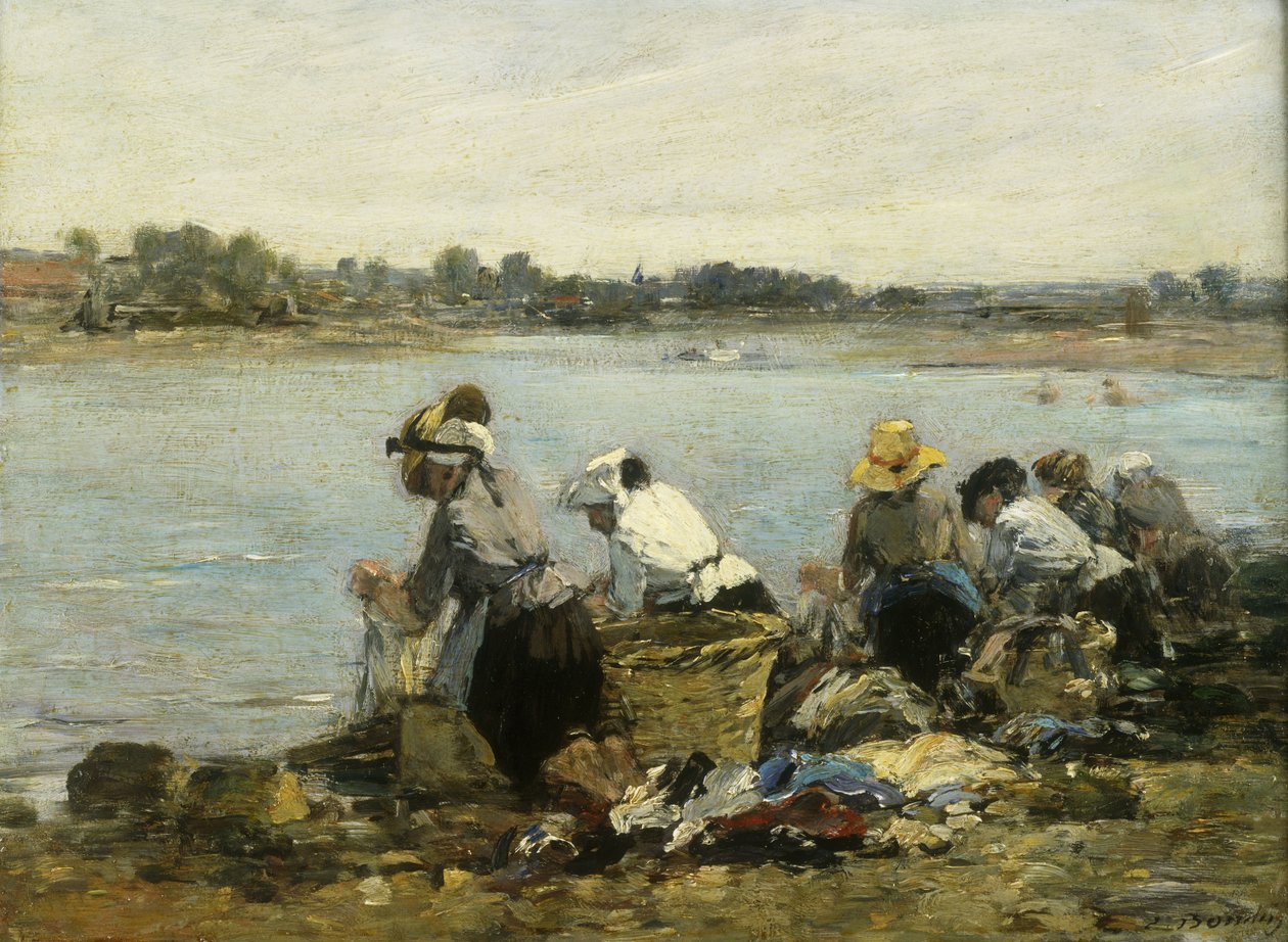 Lavanderas en la Torque de Eugene Louis Boudin