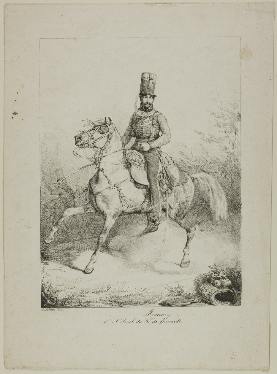Moncey, ex-coronel del 3er Regimiento de Húsares de Eugene Louis Lami