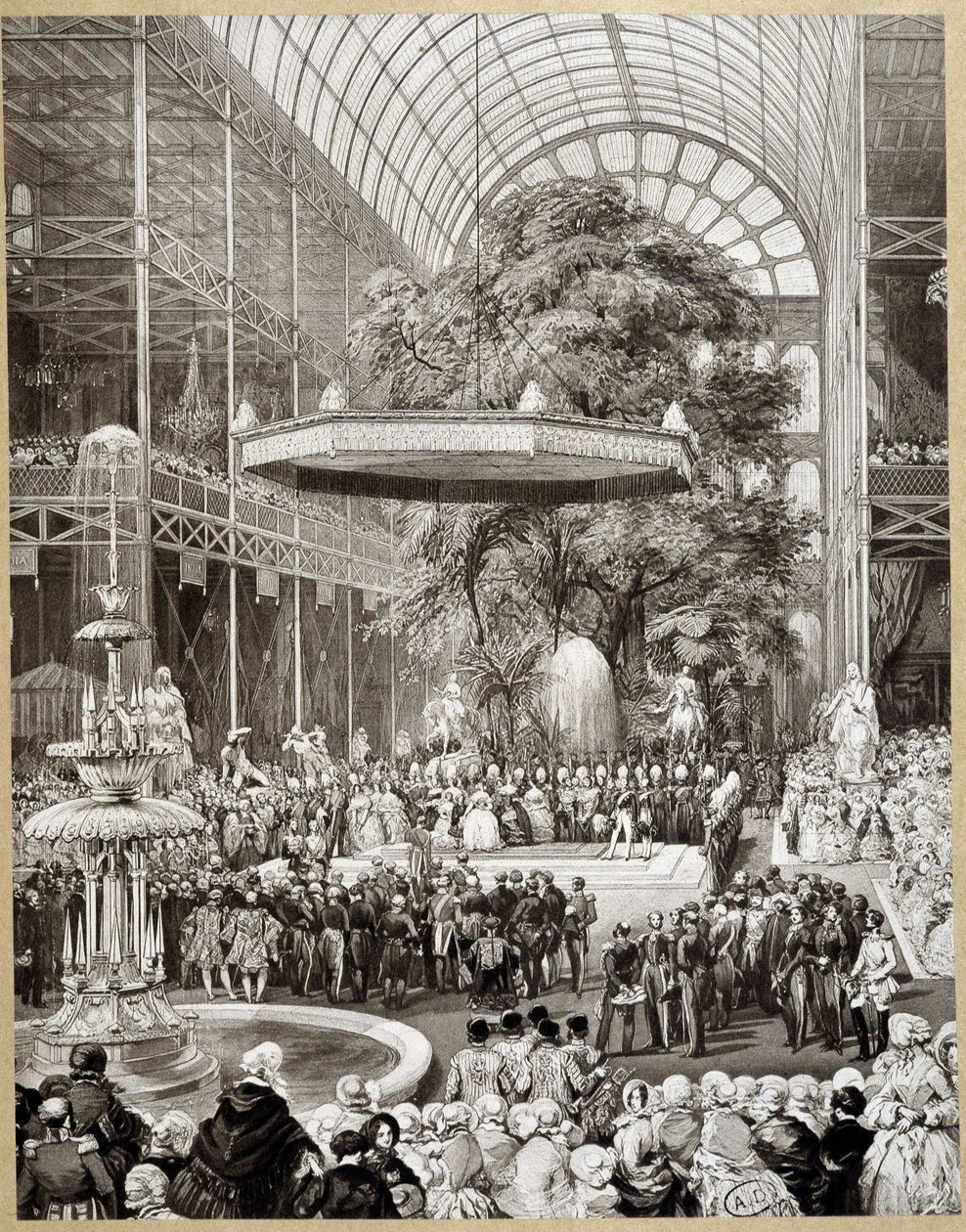 Inauguración de la Exposición Mundial de 1851 en Londres por Lami de Eugene Louis Lami