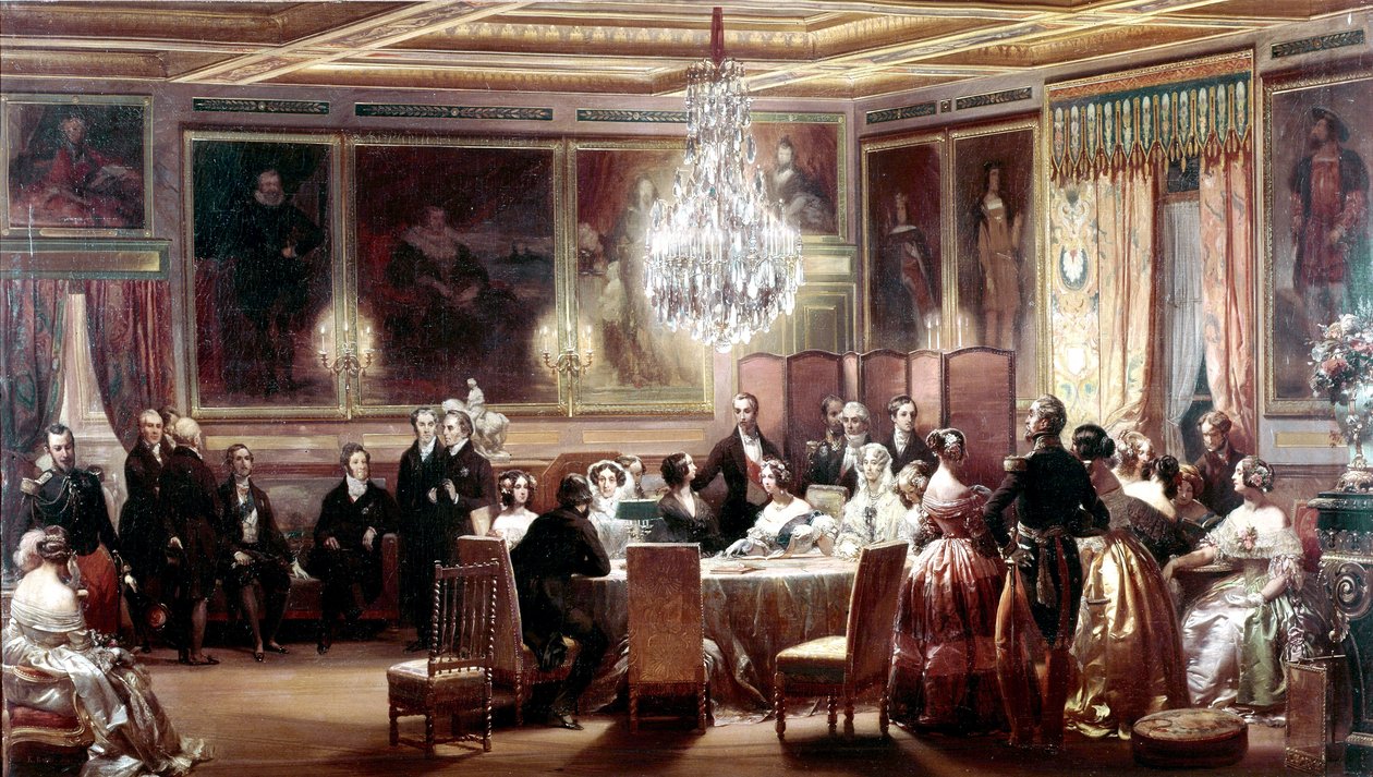 Recepción en honor a la reina Victoria y el príncipe Alberto en el Château d