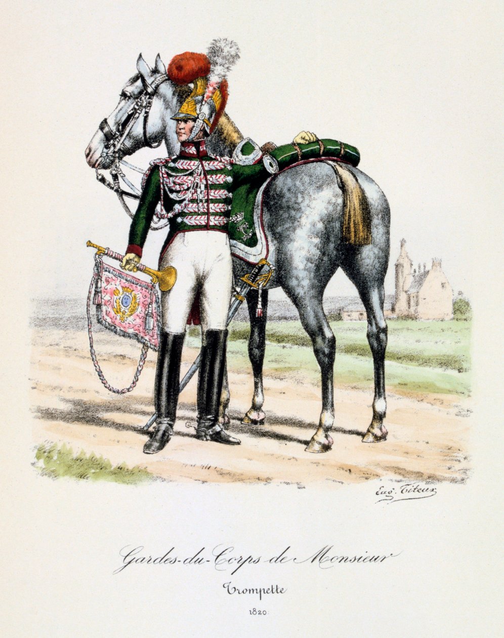 Gardes-du-Corps de Monsieur, Trompetista, 1820 de Eugene Titeux