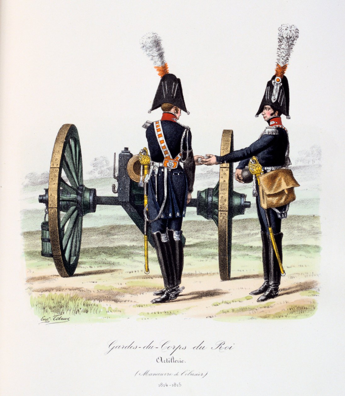 Gardes-du-Corps de Roi, Artillería, 1814-15 de Eugene Titeux