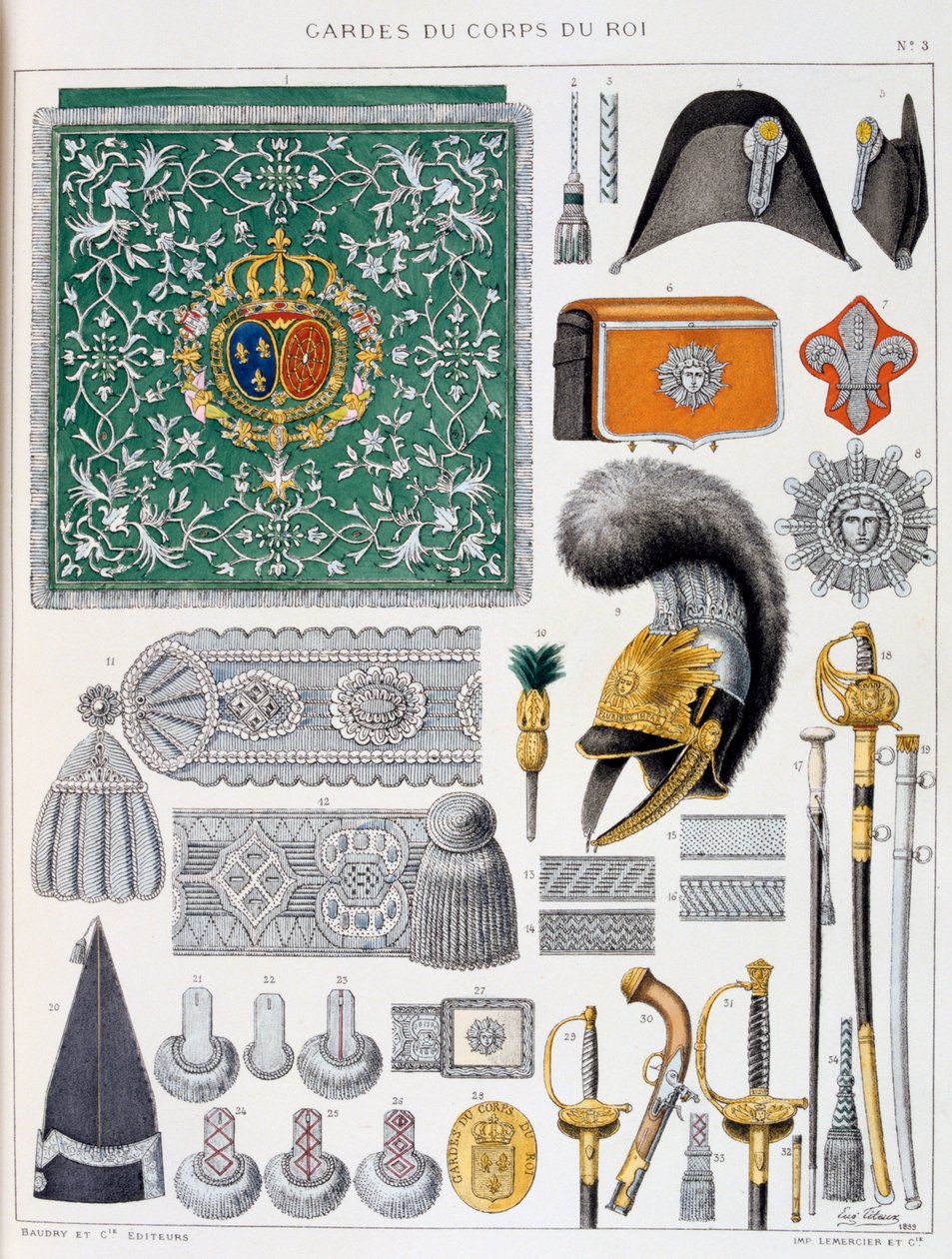 Insignia de los Guardias del Cuerpo del Rey de Eugene Titeux