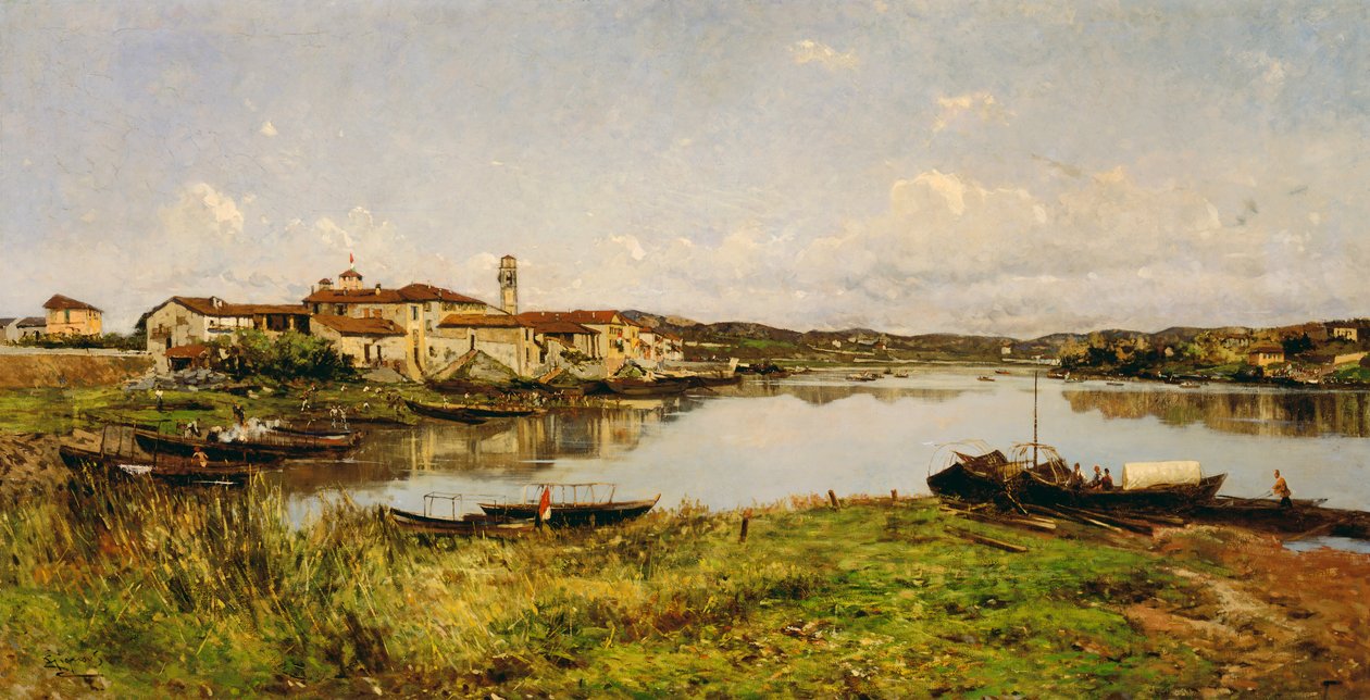 Vista de Sesto Circalende, c.1885 de Eugenio Gignous