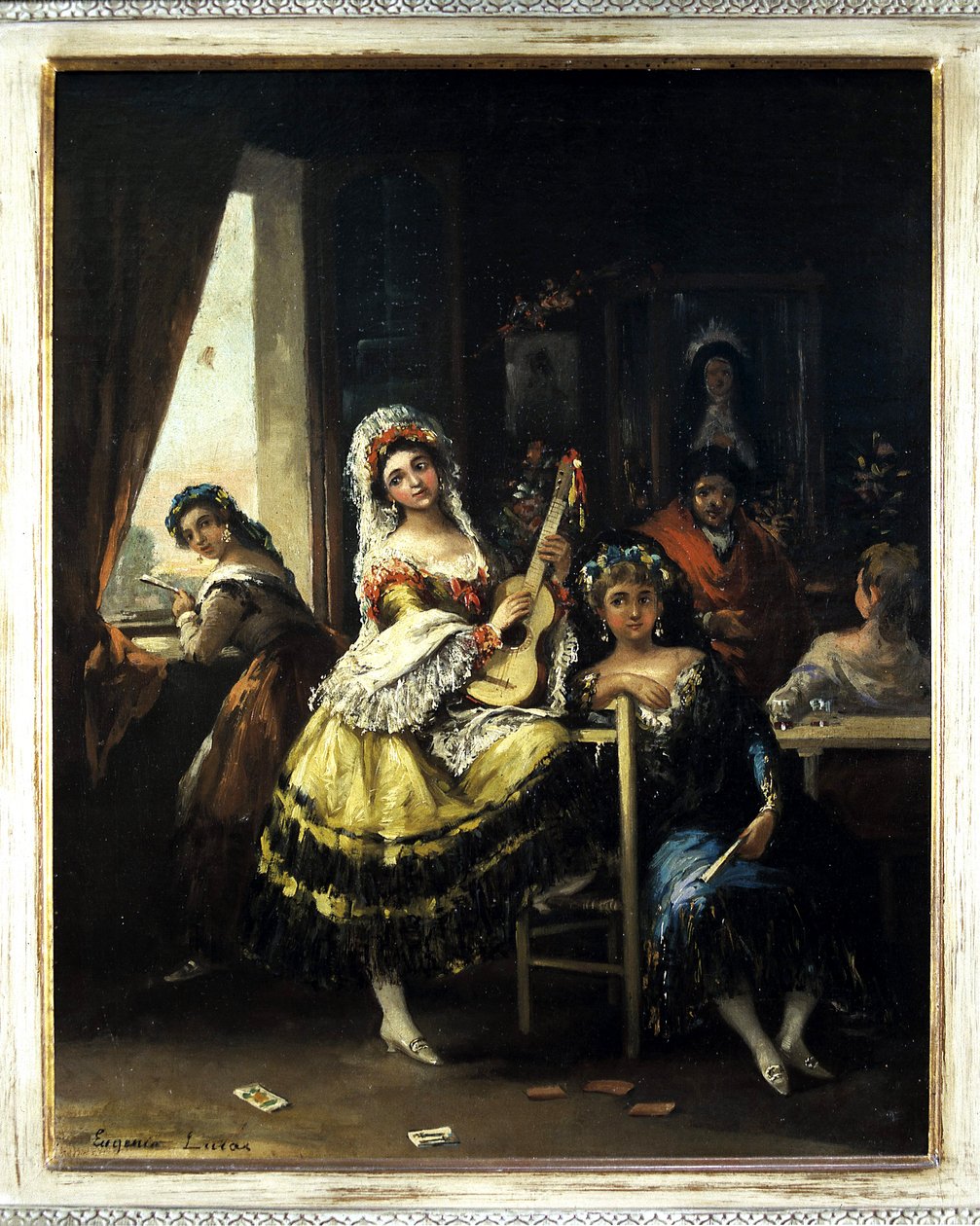 Maja con guitarra de Eugenio Lucas Velazquez