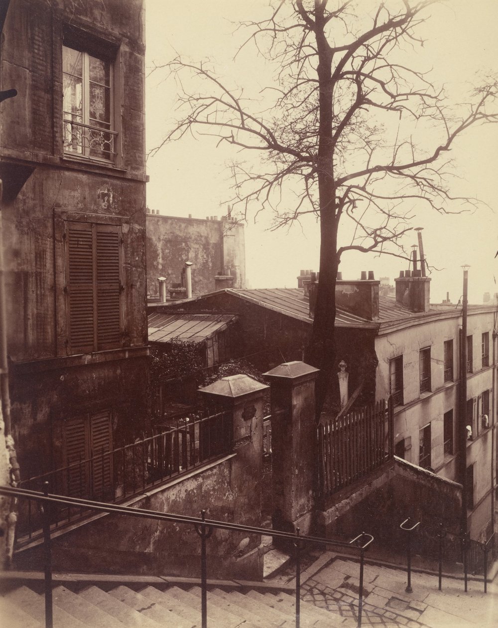 Escalera, Montmartre de Eugène Atget