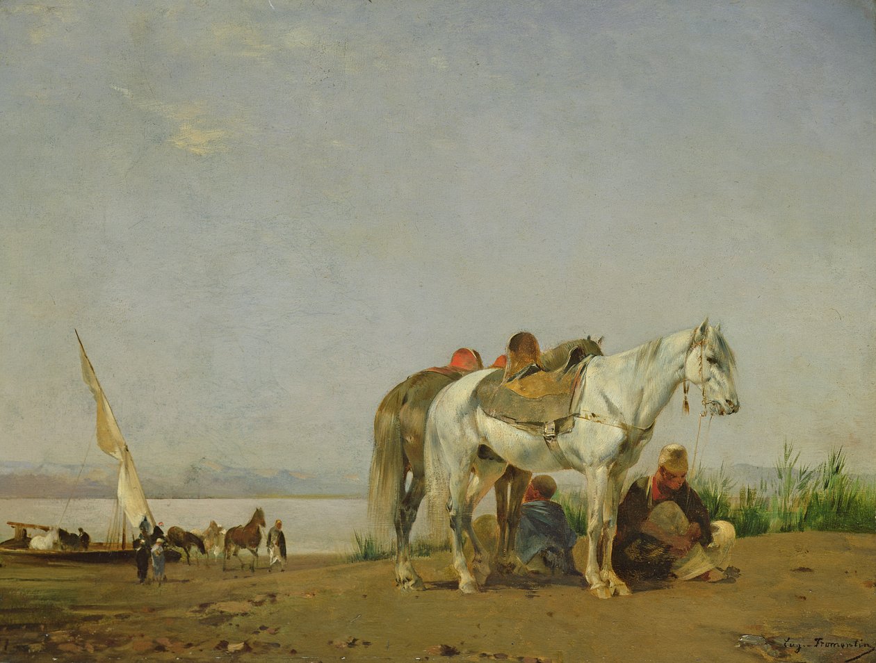 En la orilla del Nilo, 1871 de Eugène Fromentin