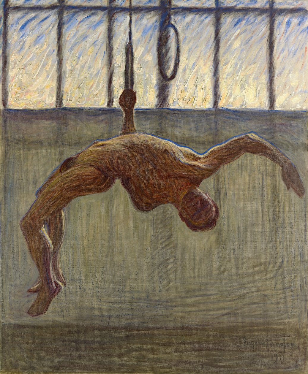 Gimnasta de anillos I de Eugène Jansson