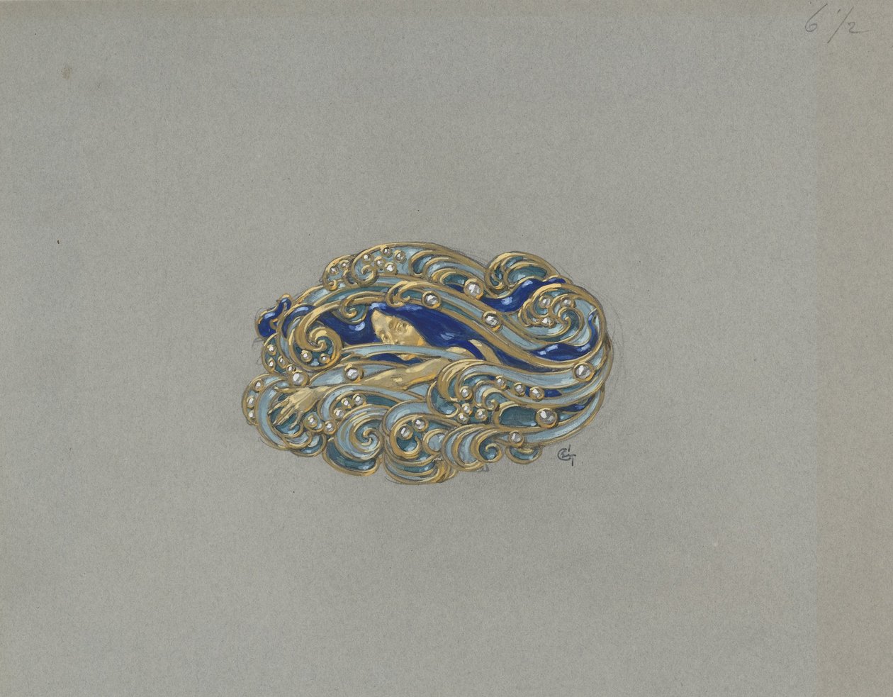 Diseño para un broche de Eugene Grasset