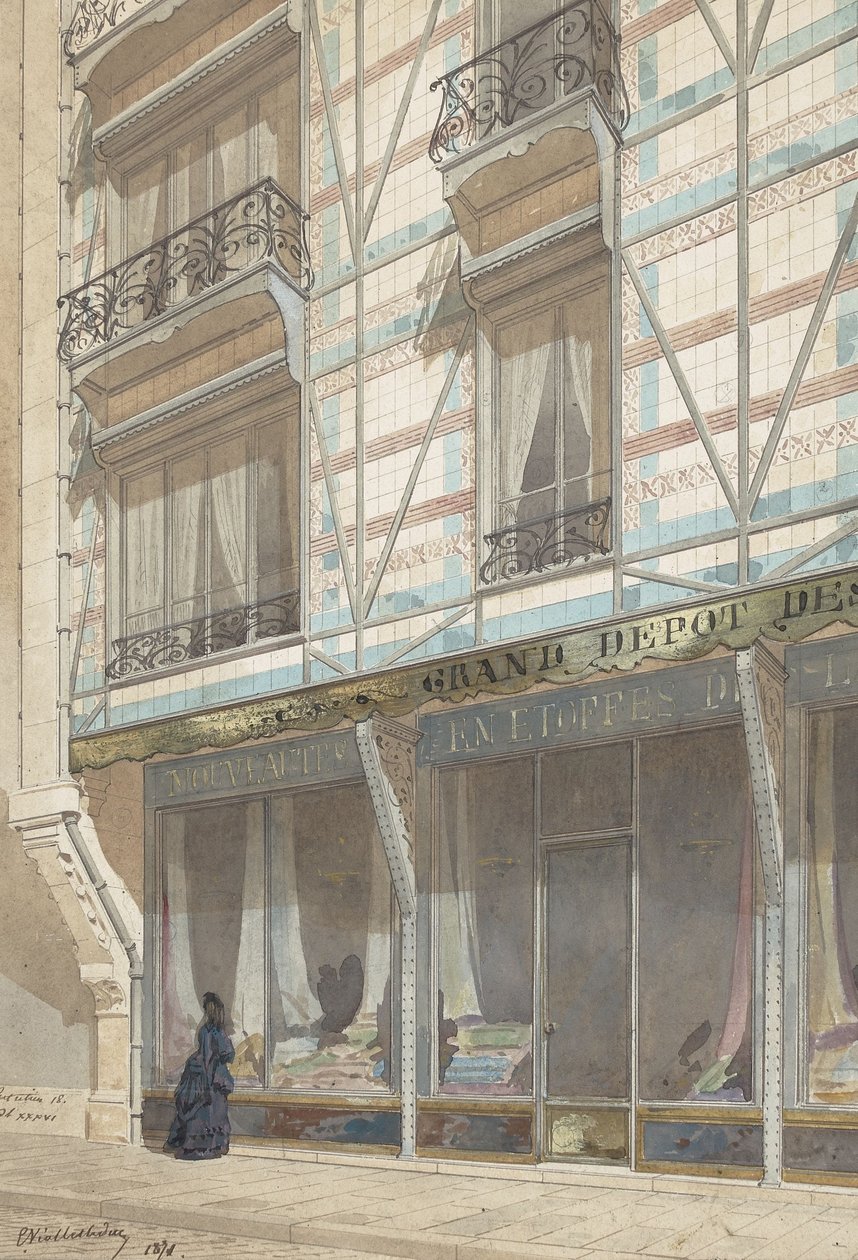 Casa de estructura de hierro con revestimiento de loza vidriada de Eugène Viollet le Duc