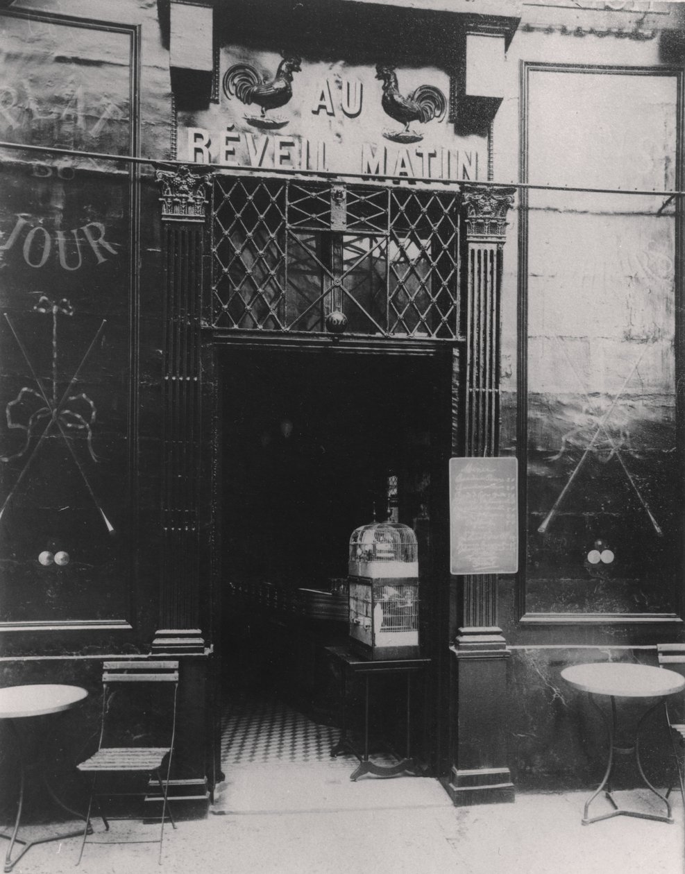 Au Réveil Matin, rue Amelot, 11º Arrondissement, París de Eugène Atget