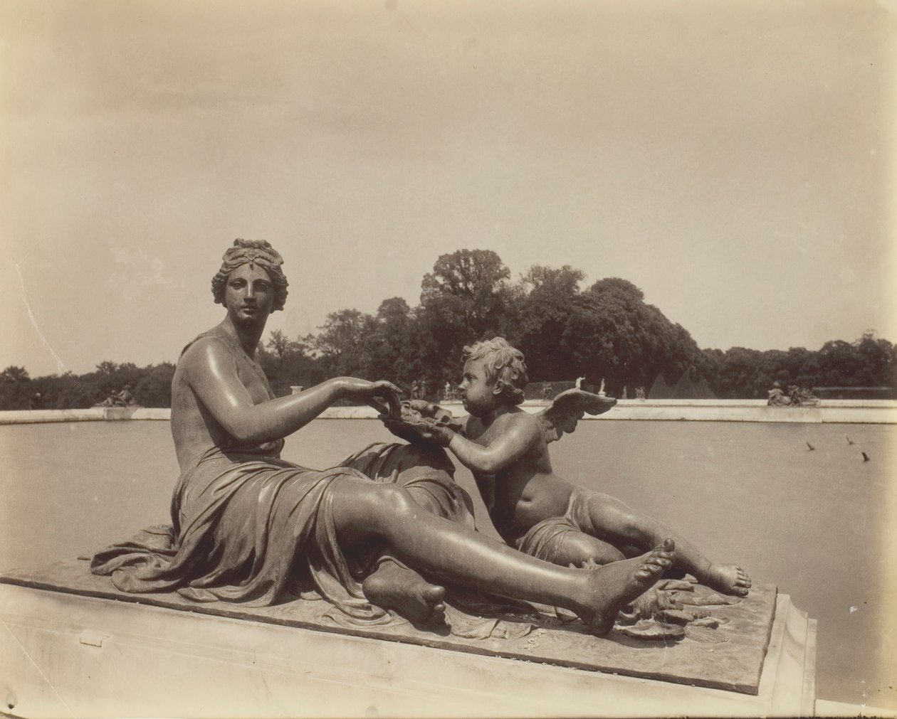 Versalles, esquina del parque, 1901 de Eugène Atget