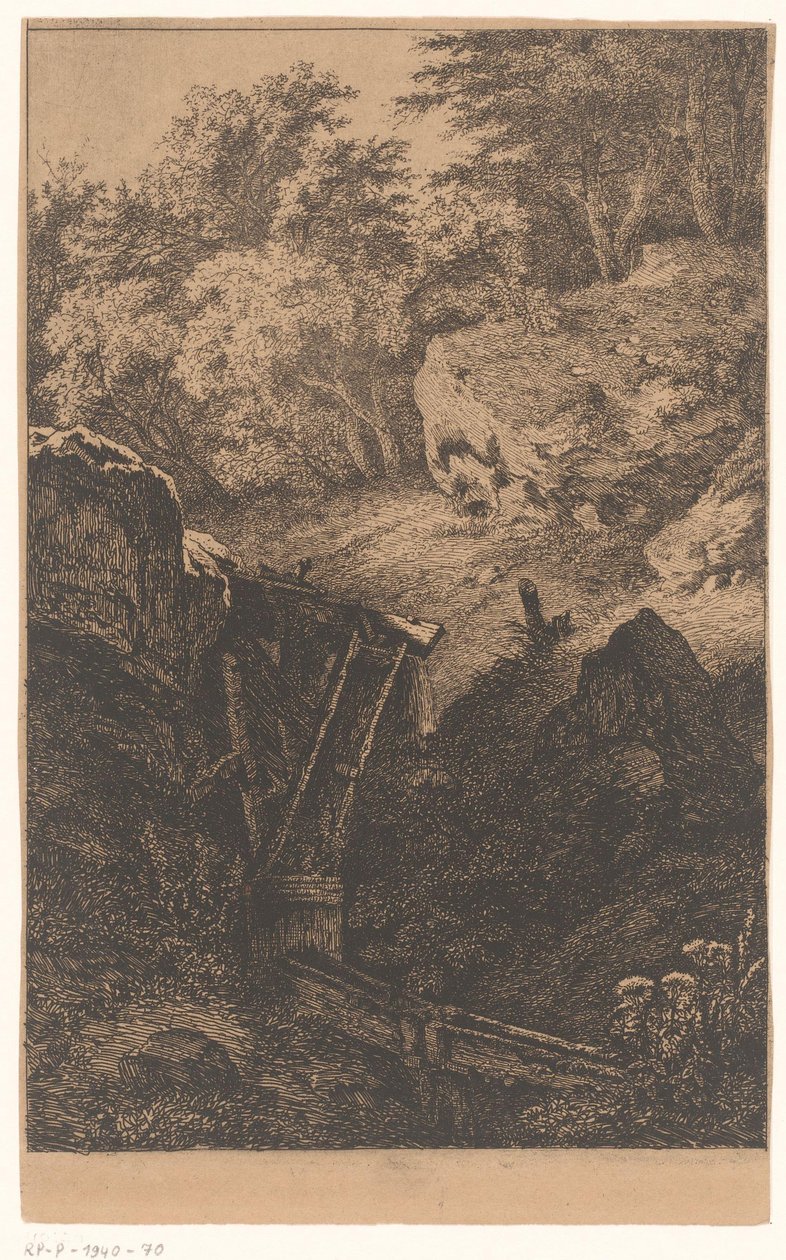 Paisaje con sistema de riego de madera de Eugène Bléry (possibly)
