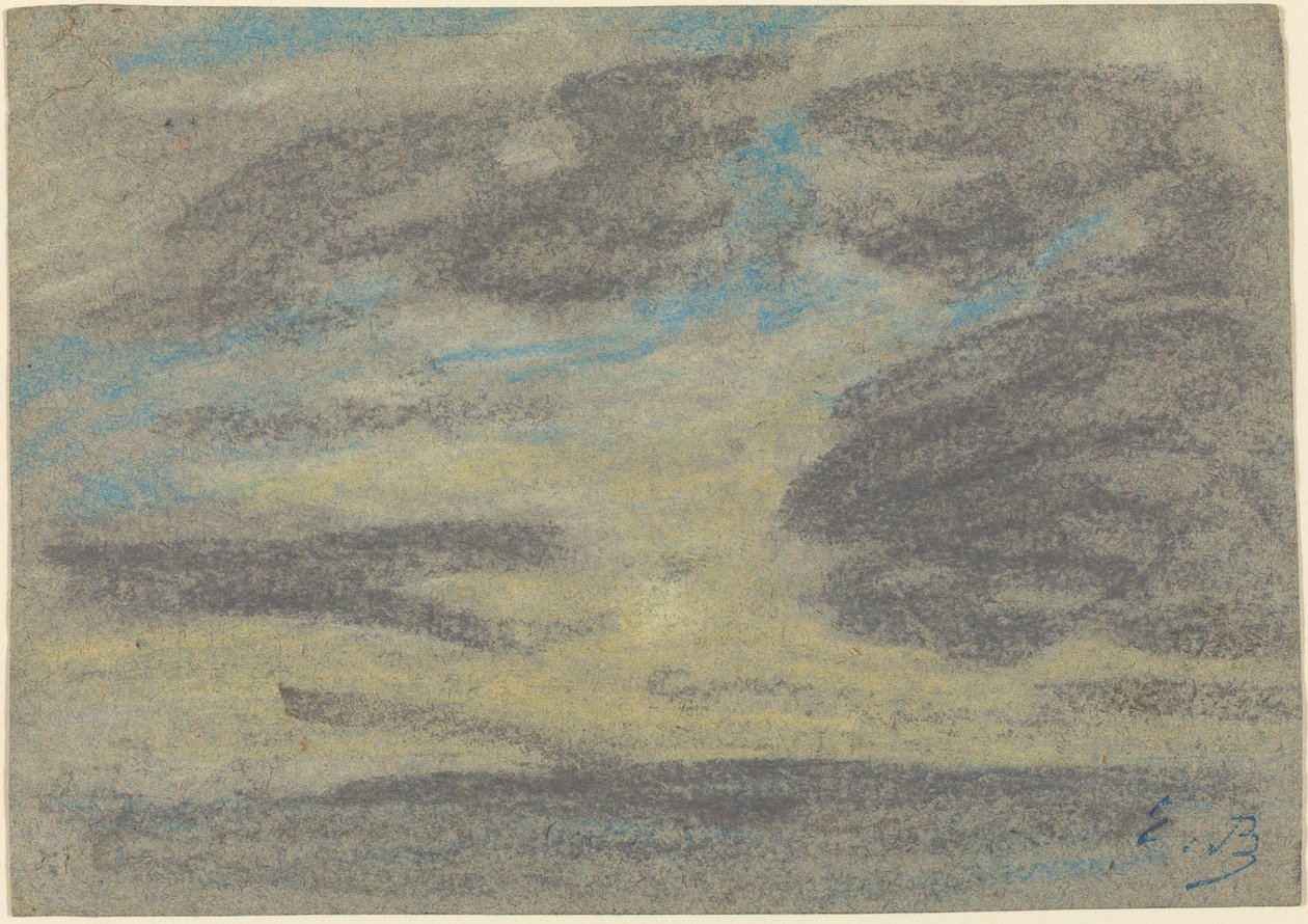 Nubes sobre el mar de Eugène Boudin