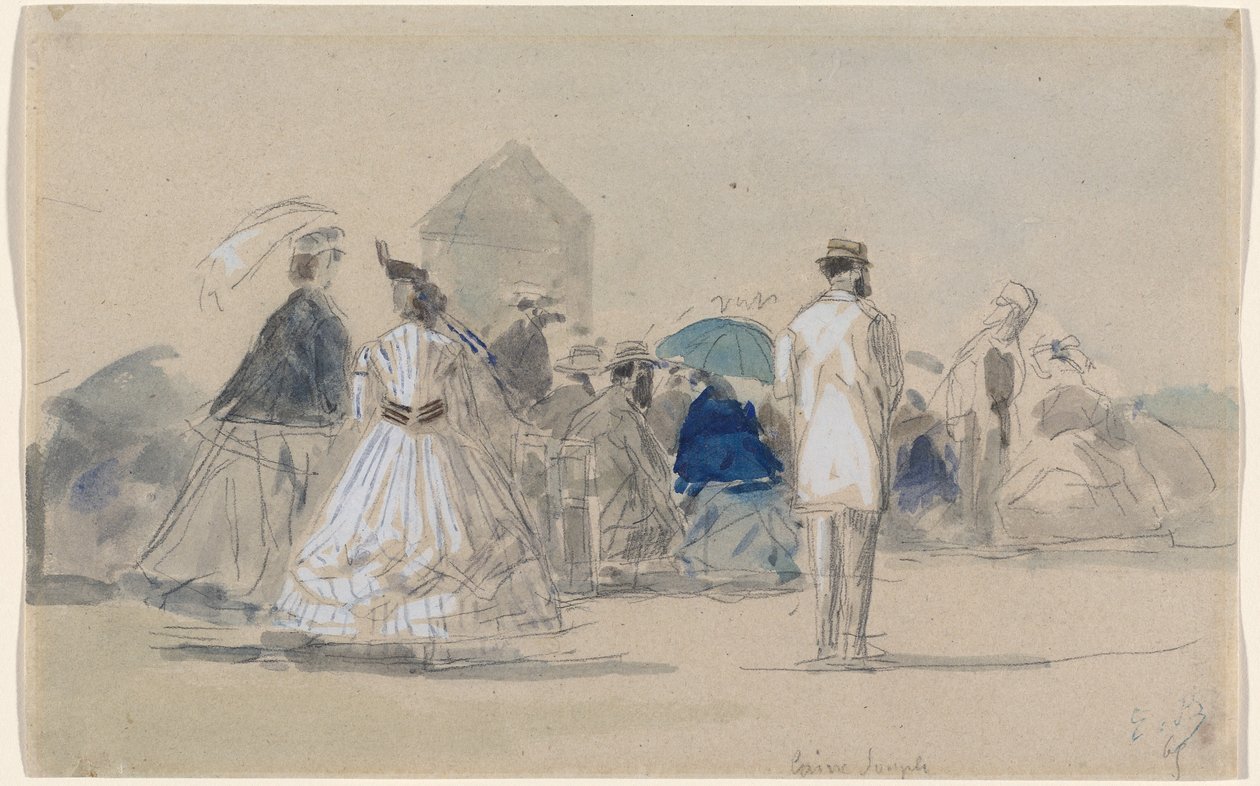 Crinolinas en la Playa de Eugène Boudin