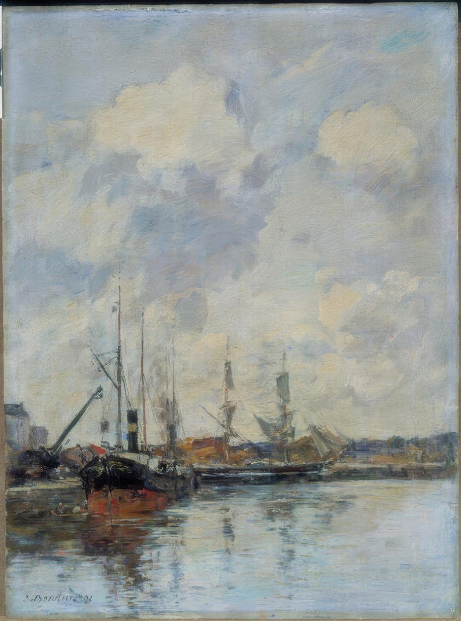 La dársena del puerto de Eugène Boudin