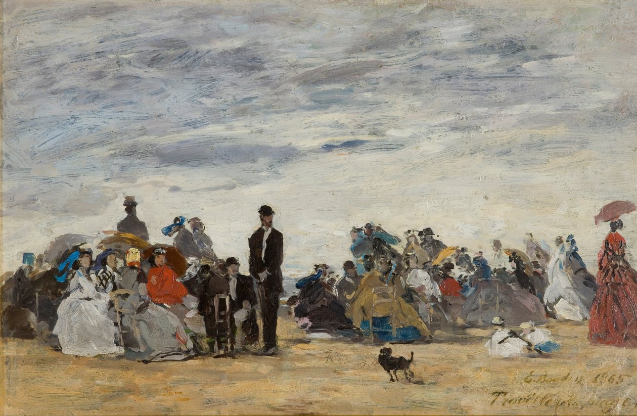 La playa de Trouville de Eugene Louis Boudin