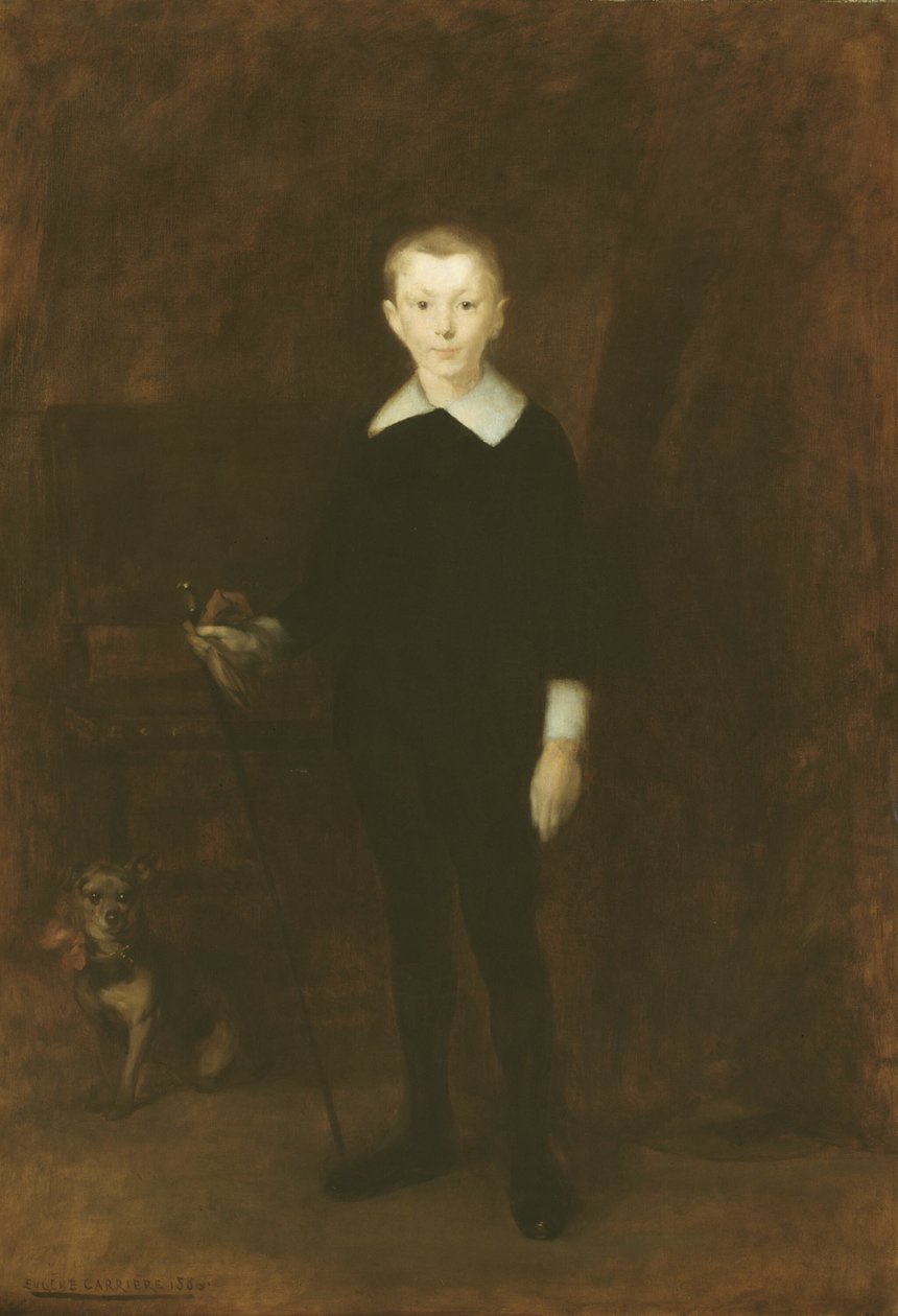 Retrato de un niño de Eugène Carrière