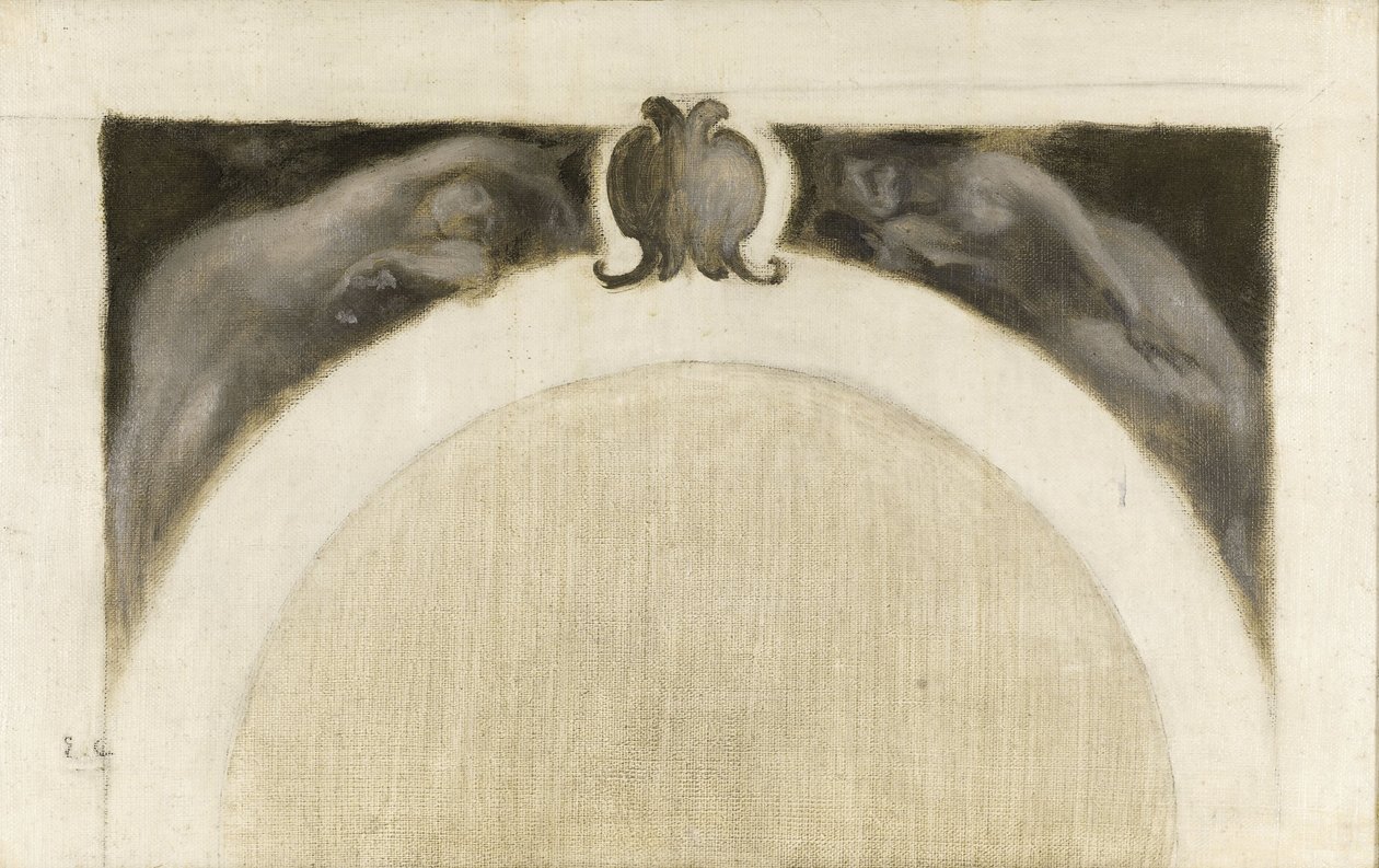 Boceto para el Salón de las Ciencias del Hôtel de Ville de París: Botánica - Medicina, hacia 1889 (lápiz, óleo sobre lienzo) de Eugène Carrière