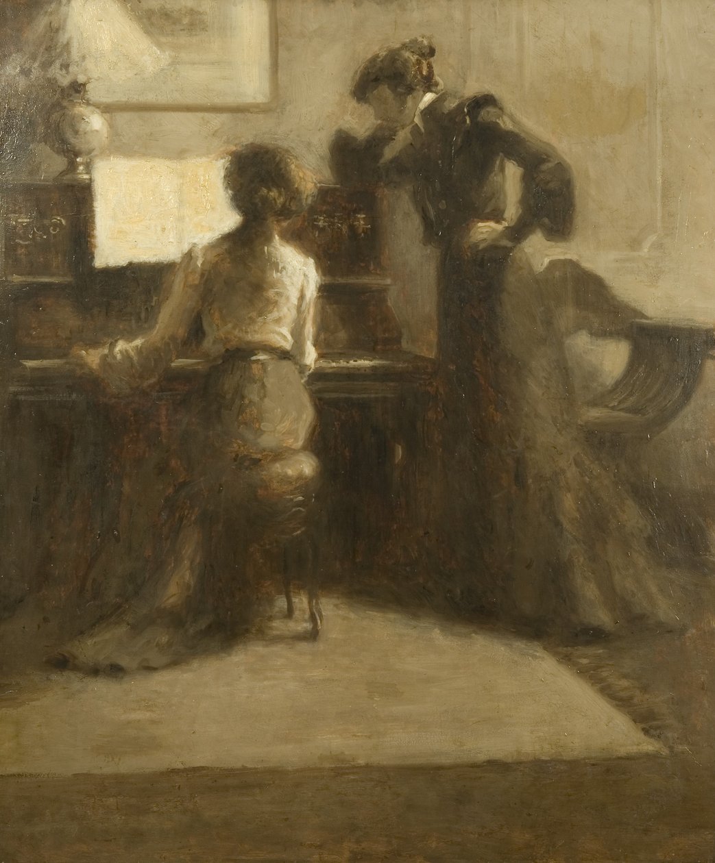 El pianista, c.1900 de Eugène Carrière