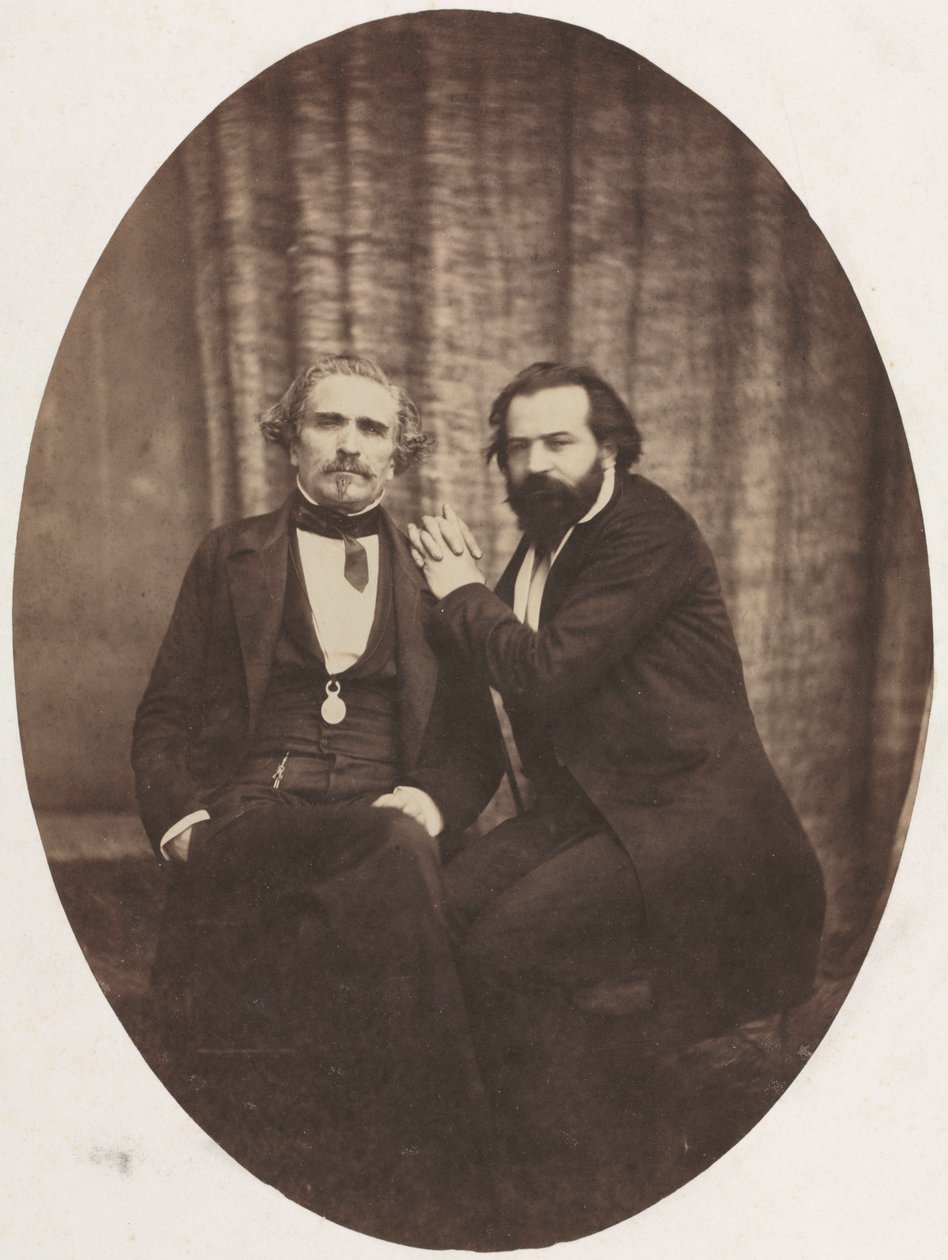 Retrato del actor Pierre Bocage y amigo, c. 1860 de Eugène Colliau