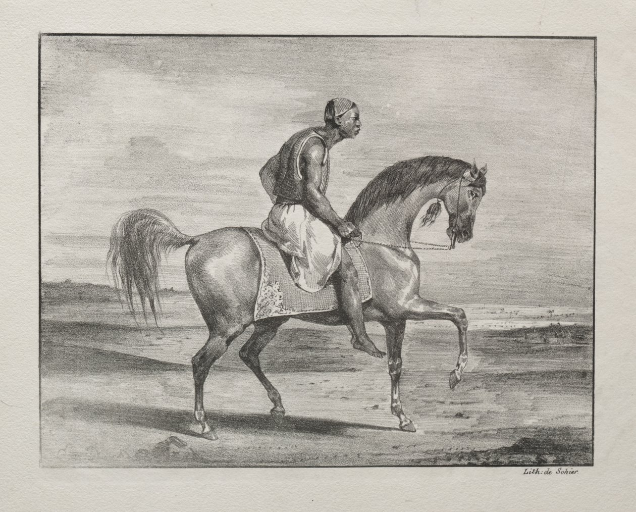 African on Horseback de Eugène Delacroix