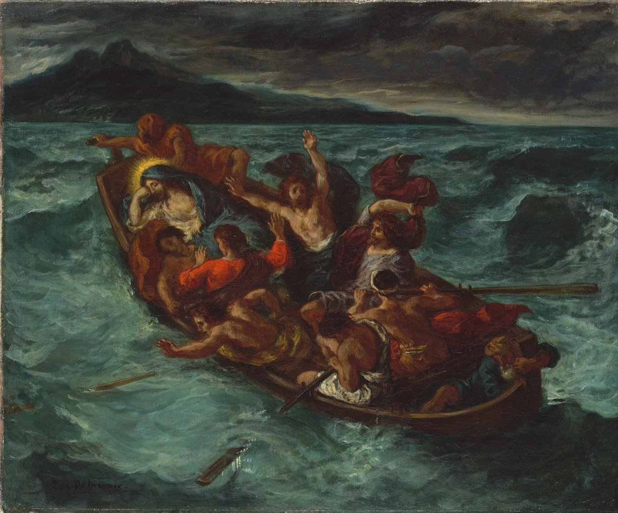 Cristo dormido durante la tempestad de Eugène Delacroix
