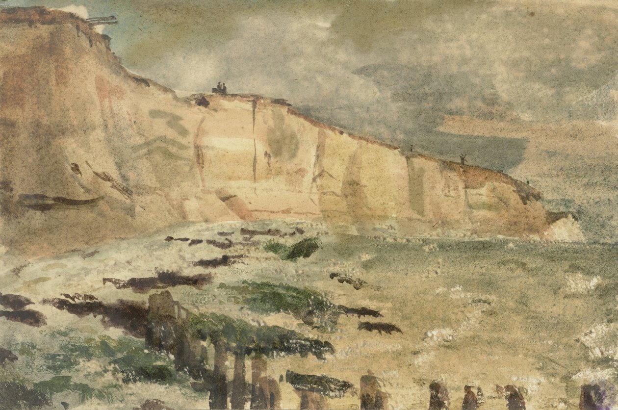 Los acantilados de tiza cerca de Dieppe
Vistas en Dieppe y sus alrededores, de los años 1852-1855 (título de la serie) de Eugène Delacroix