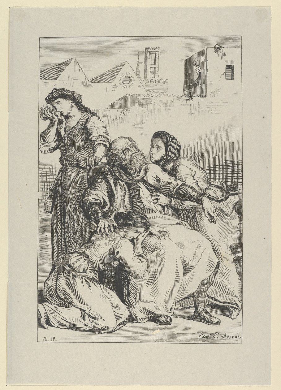Muerte de Goetz von Berlichingen, 1845 de Eugène Delacroix