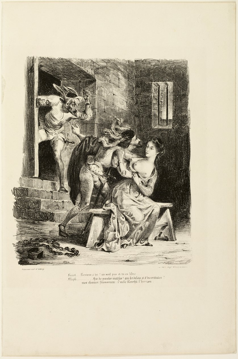 Fausto en la celda de Margarita, de Fausto de Eugène Delacroix