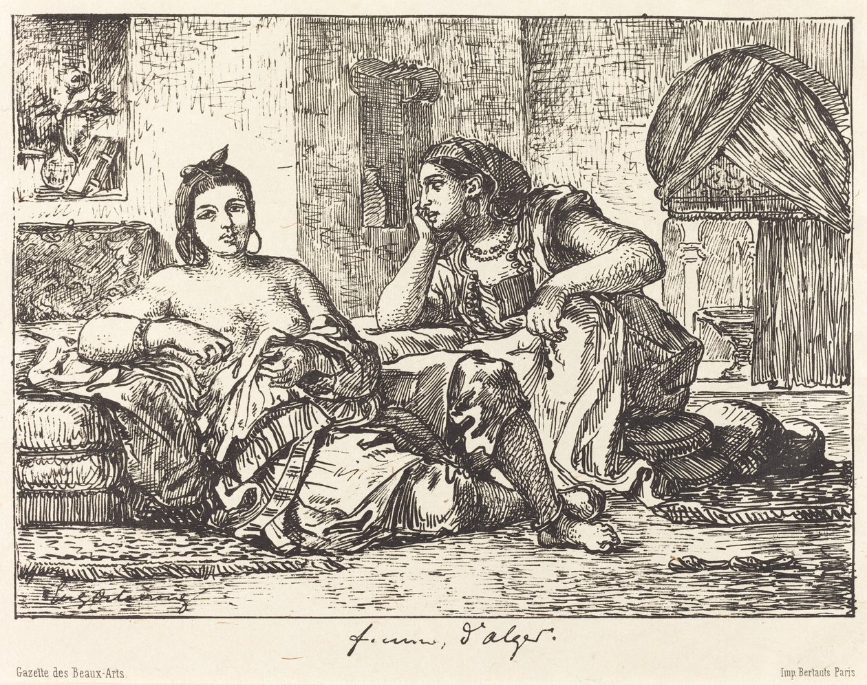 Mujeres de Argel de Eugène Delacroix