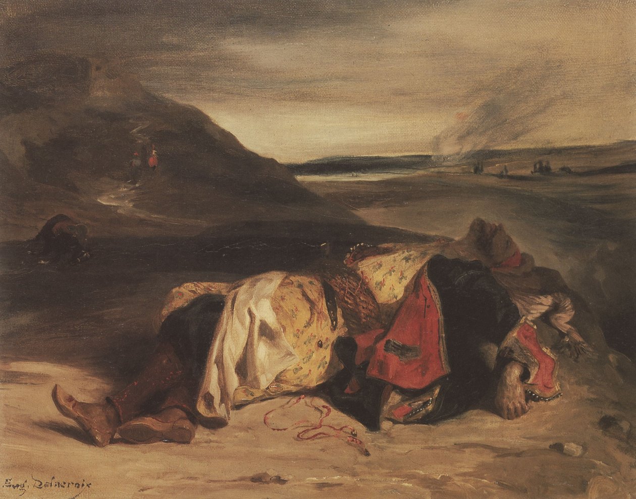 Francés: La mort de Hassan de Eugène Delacroix