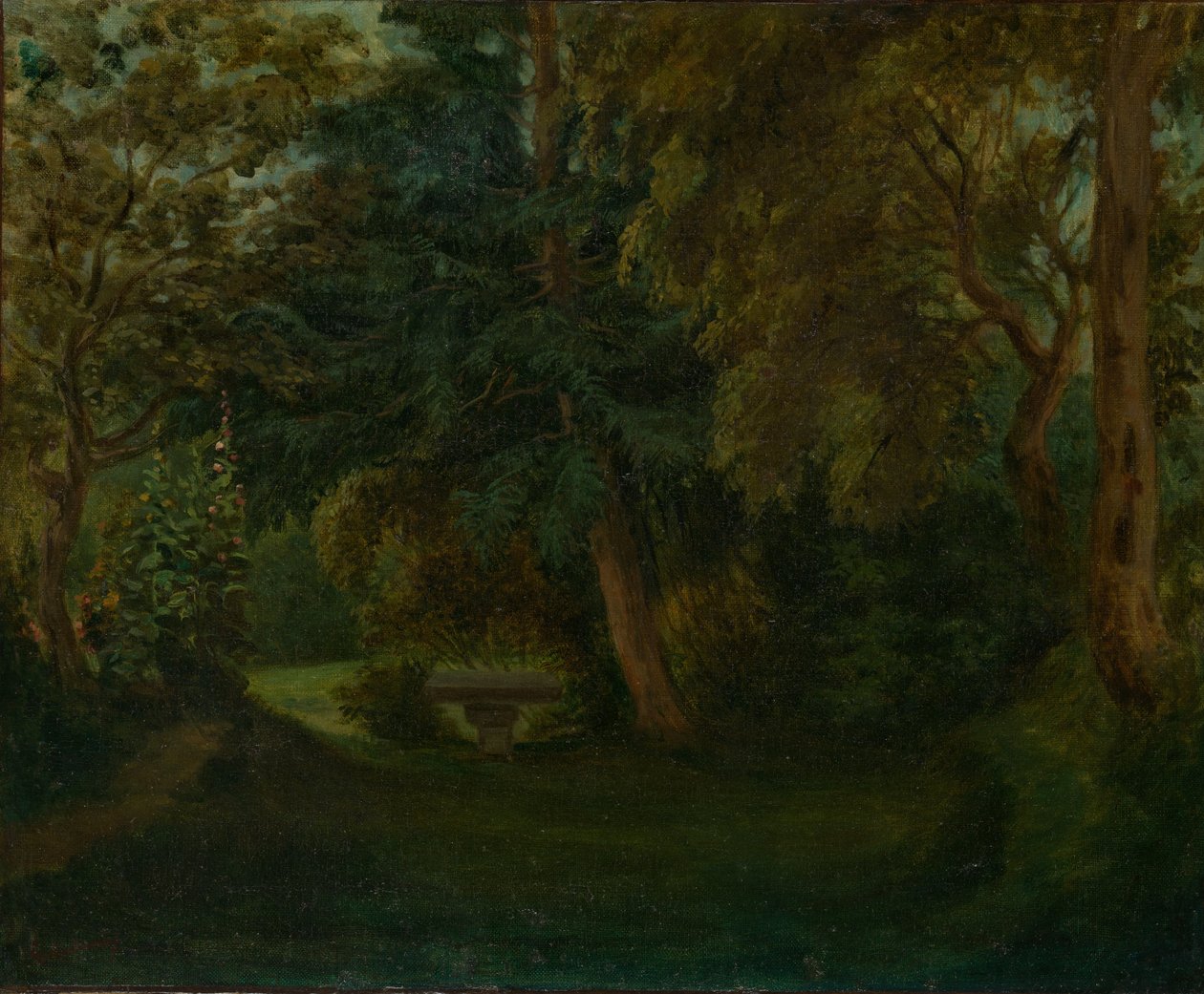 El jardín de George Sand en Nohant, ca. 1842-43 de Eugène Delacroix